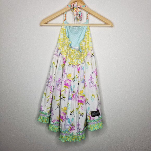 MATILDA JANE Size 8 PLATINUM Song Birds Ellie Sun Dress Girls Floral #2942 - Picture 6 of 8